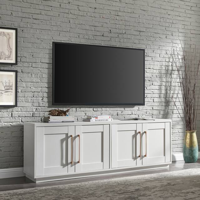 Tillman Rectangular TV Stand for TV's up to 80" - White