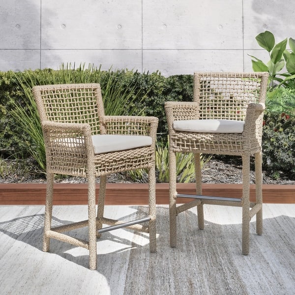 Brisbane Woven Outdoor Bar and Counter Stools by Kosas Home Bed Bath & Beyond 37472795