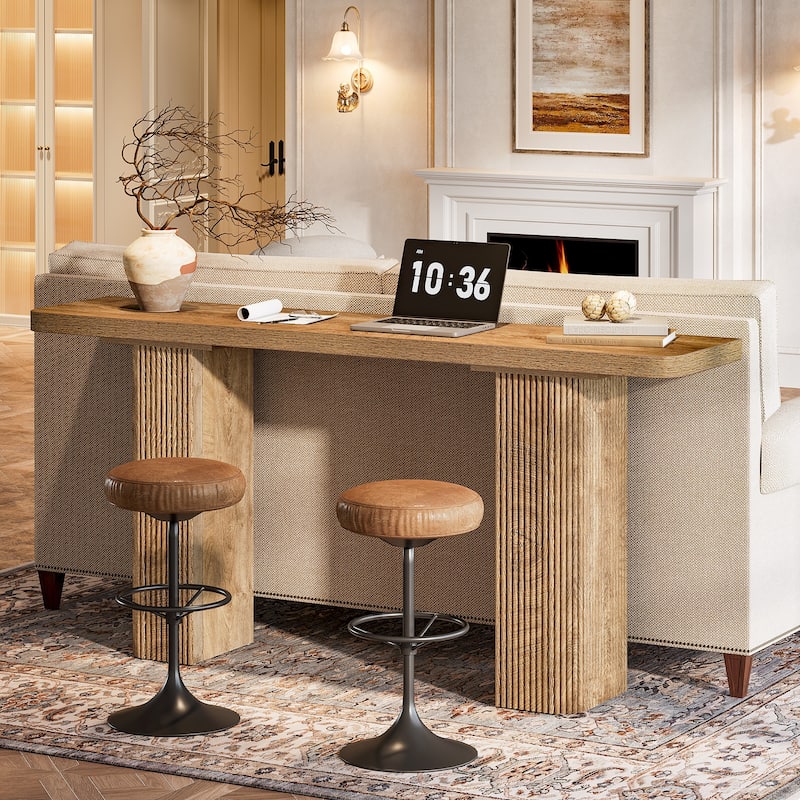 Farmhouse Console Table Behind Couch Sofa Table for Entryway