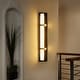 preview thumbnail 12 of 16, 26" Modern Black/Gold LED Wall Sconce - 11W 3000K Warm Light, Linear Fixture for Bedroom & Hallway