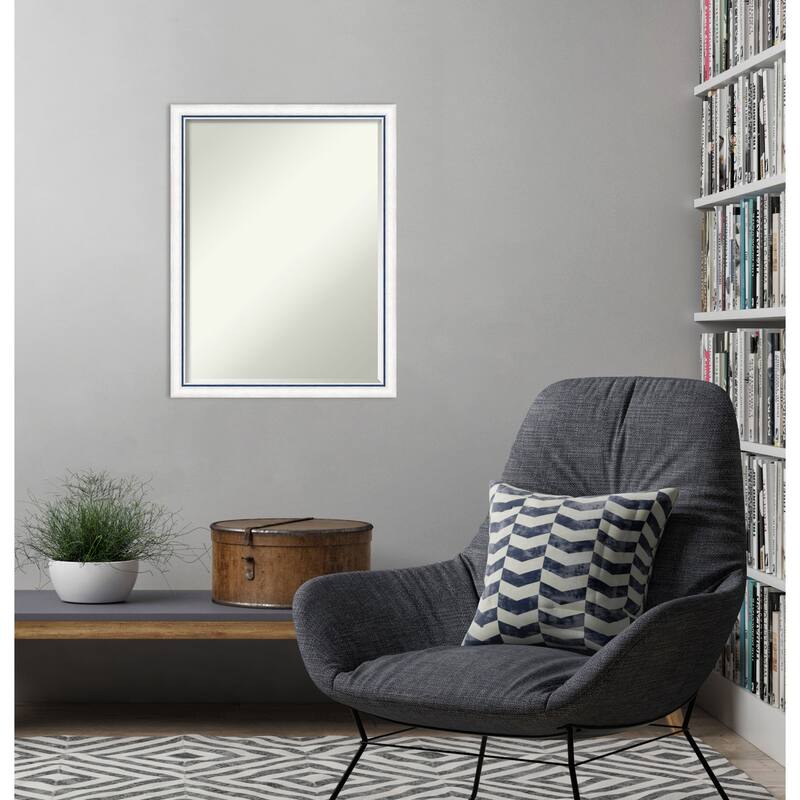 Morgan Half-Inch-Bevel Wood Framed Wall Mirror - Glass Size 18x24