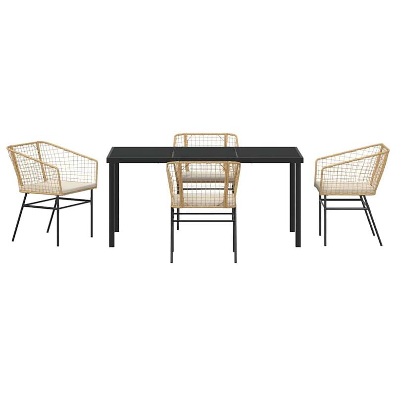 vidaXL Garden Dining Set Poly Rattan