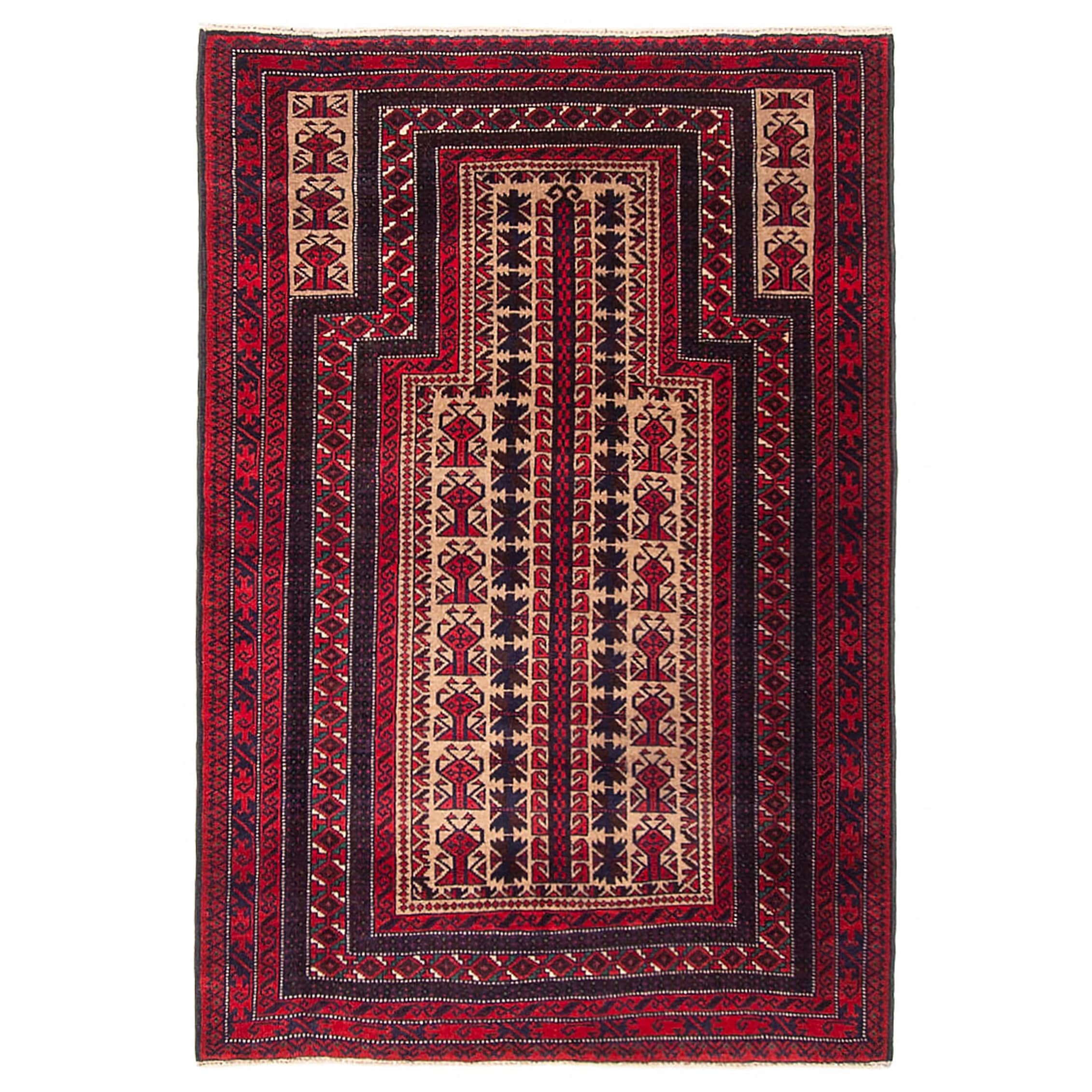 Teimani Beige Rug 3'2" x 4'9" - 3'2 x 4'9