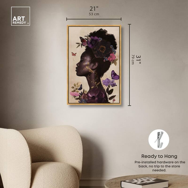 Burgundy Nectar Canvas by Art Remedy