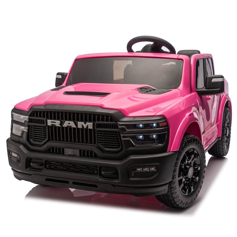 24V 160W Officially Licensed Dodge RAM 2500 Design 2-seater Kids Ride On Truck, W/ Remote Control, W/2WD&4-Wheel Suspension