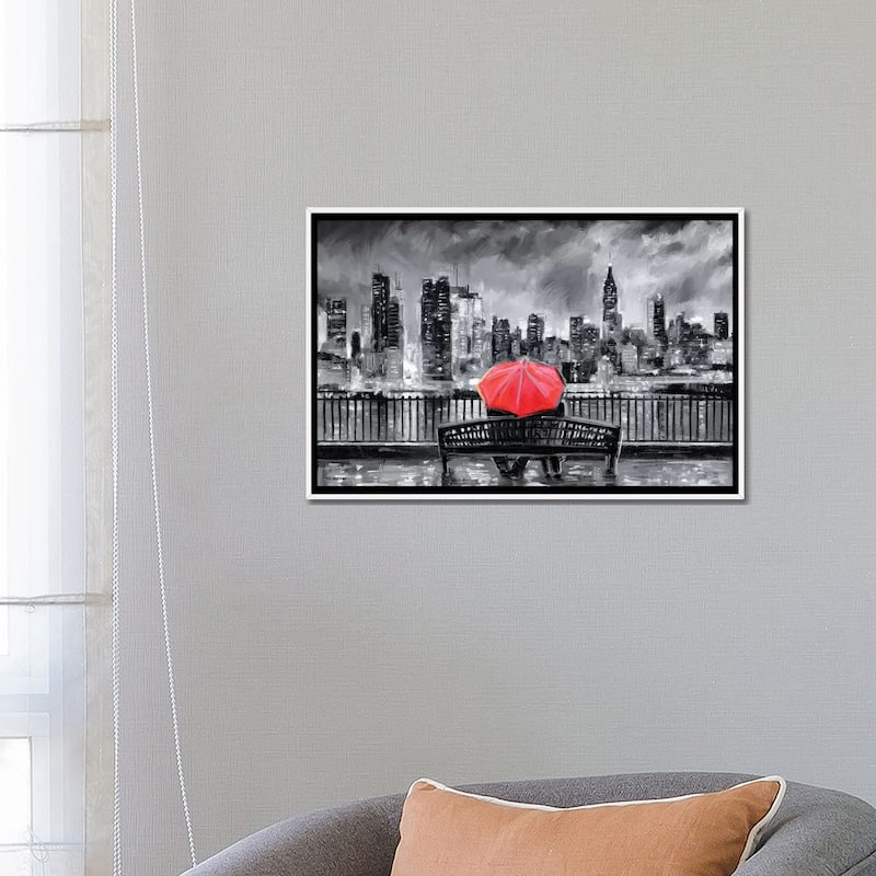 iCanvas "NY In Love In Red" by P.D. Moreno Framed Canvas Print