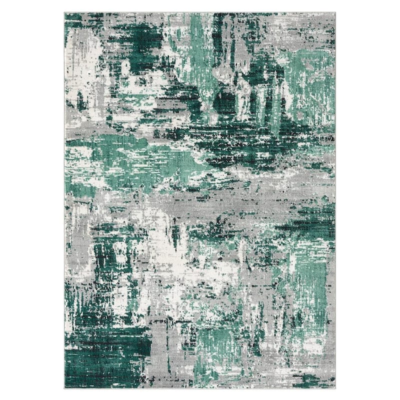 Luxe Weavers Modern Abstract Distressed Area Rug for Living Rooms and Bedrooms