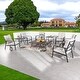 preview thumbnail 2 of 4, Patio Festival Curve-Arm 11-Piece Metal Outdoor Conversation Set