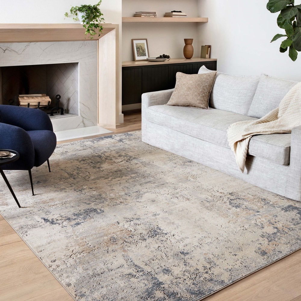 Alexander Home Josefina Distressed Abstract Contemporary Rug