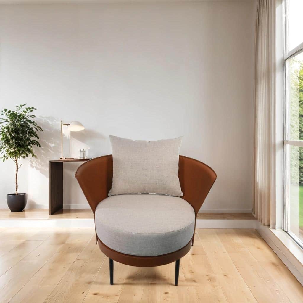 Adrien Lounge Chair in Caramel