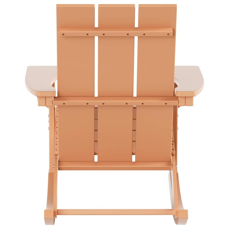 Shoreside Modern Eco-Friendly All Weather Poly Adirondack Rocking Chairs (Set of 2)