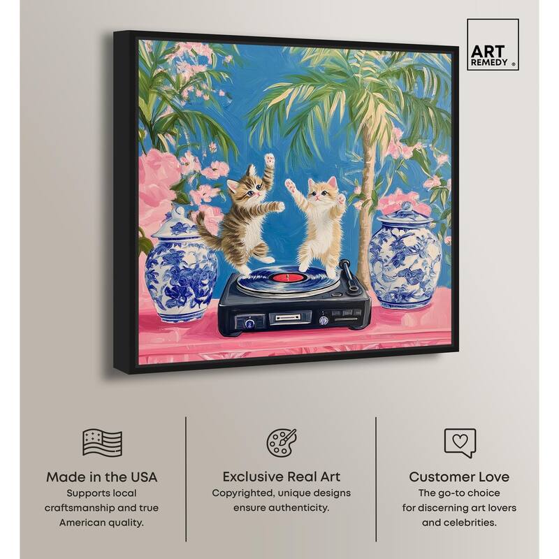 Turntable Twirlers Canvas by Art Remedy