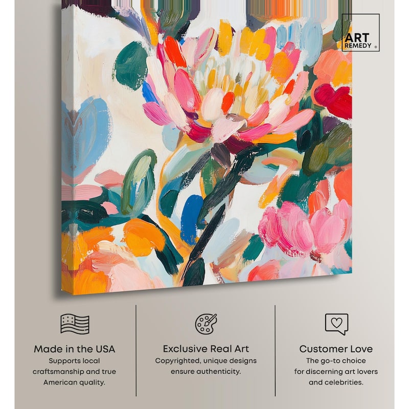 Lively Flora I Canvas by Art Remedy, Gallery Wrapped