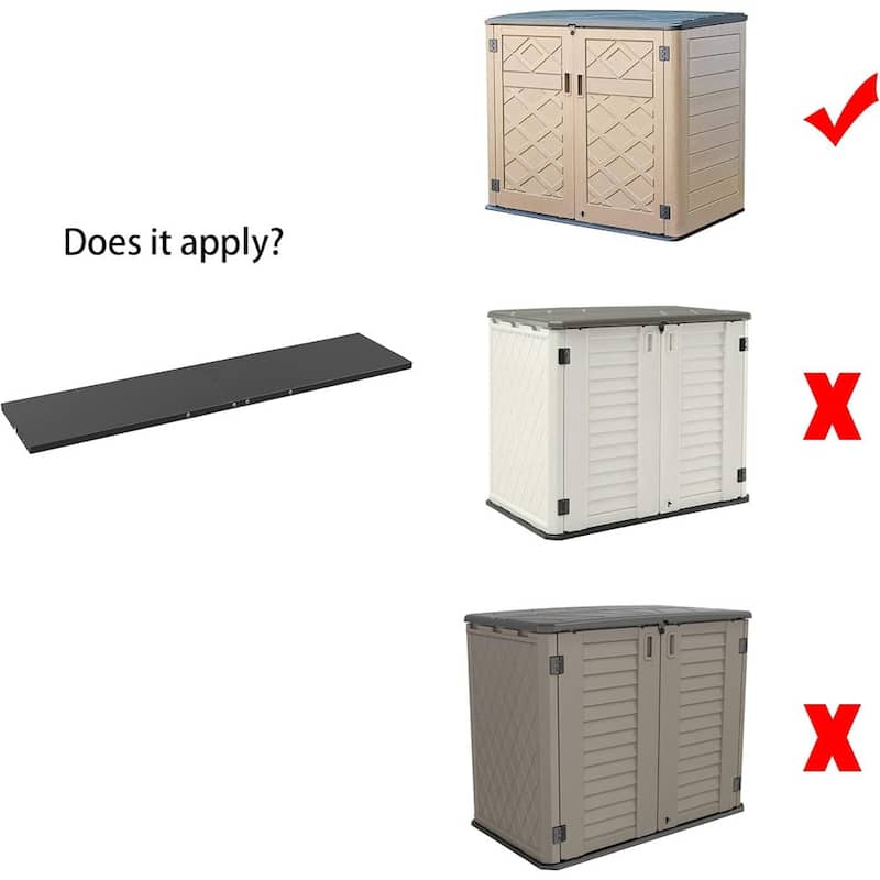 Outdoor Resin Deck Box Storage Shed for Garden,Patios,Backyards,Tools