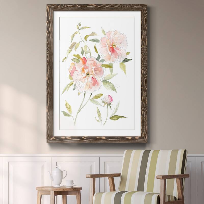 Sketchbook Cottage Rose II-Premium Framed Print - Ready to Hang