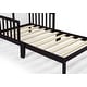 preview thumbnail 22 of 27, Wooden Toddler Bed, 53 x 29.5 x 24.50 Inch Crib, Stylish Style for Kids Bedrooms