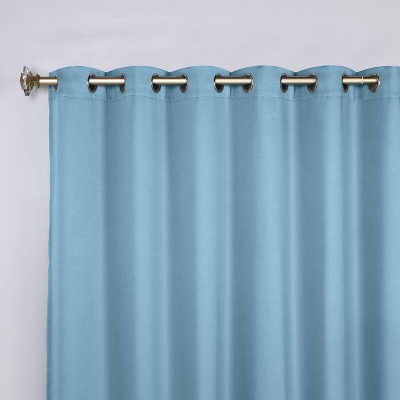 Superior Solid Machine Washable Room Darkening Grommet Blackout Curtains, Set of 2