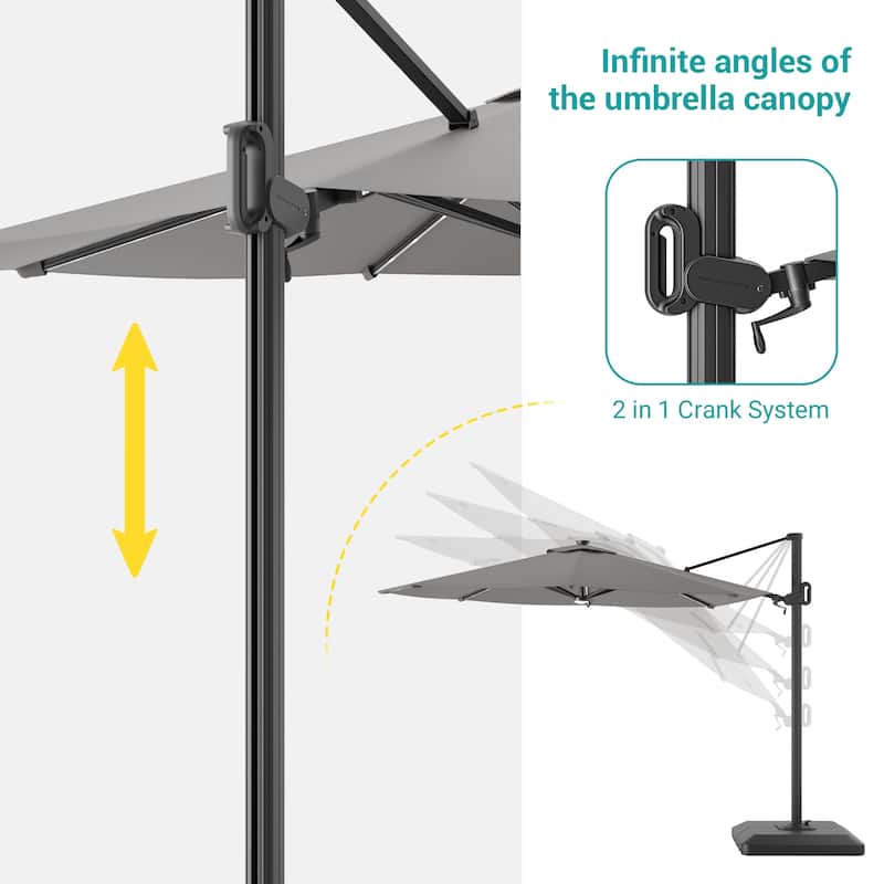 Sonkuki Outdoor 10FT LED Patio umbrella for Garden