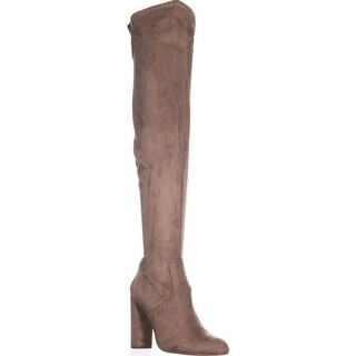 steve madden over the knee boots taupe