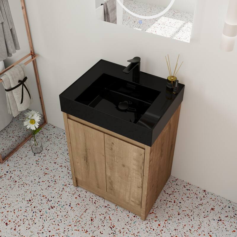 Beingnext 24"/30"/48"/60" Bathroom Vanity with Sink, Freestanding Bathroom Vanity with Soft Close Door