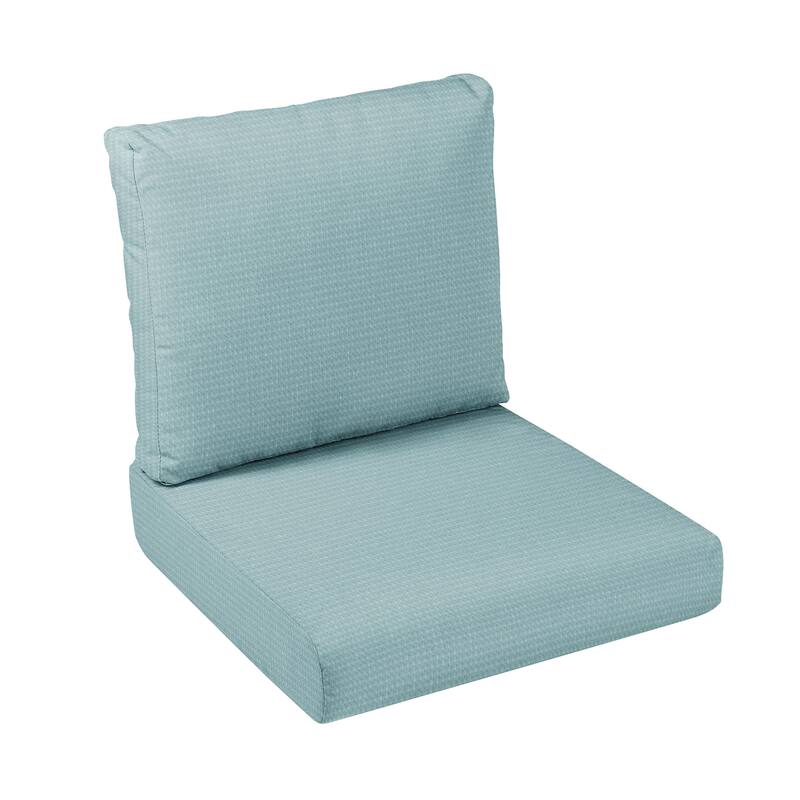 Sorra Home Outdura Outdoor Round Front Deep Seating Cushion Set