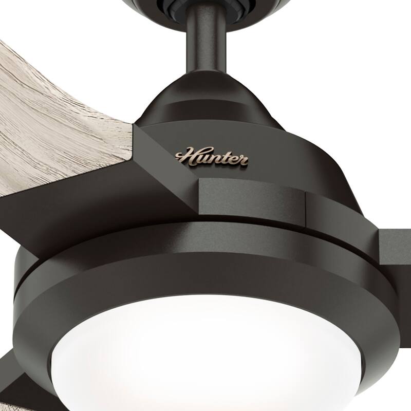 Hunter 54" Leti Ceiling Fan with LED Light and Wall Control - Noble Bronze
