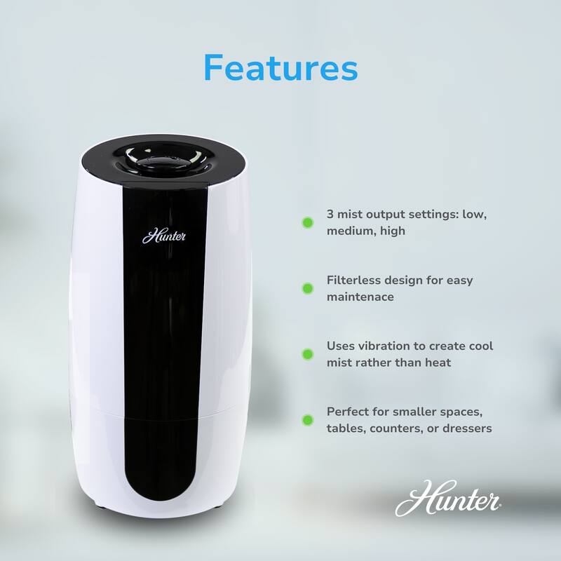 Hunter Fan Aspire 0.7 Gal Ultrasonic Cool Mist Humidifier