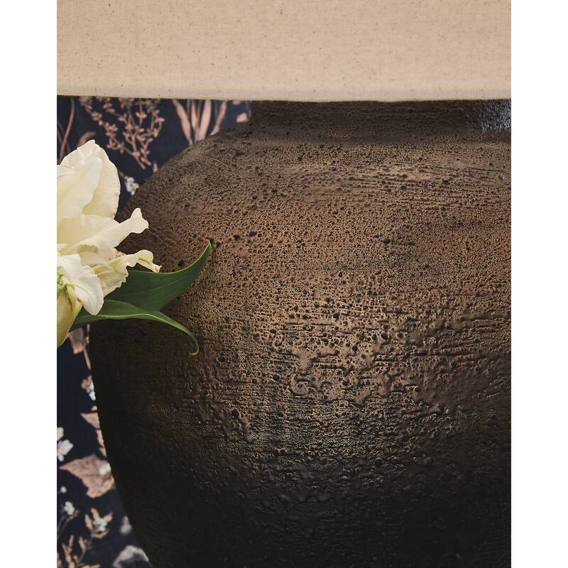 Signature Design by Ashley Newgerhard Brown/Black Table Lamp - 20" W x 20" D x 31" H