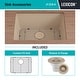preview thumbnail 6 of 6, Lexicon Undermount Quartz 23 Inch Single Bowl Kitchen Sink Kit