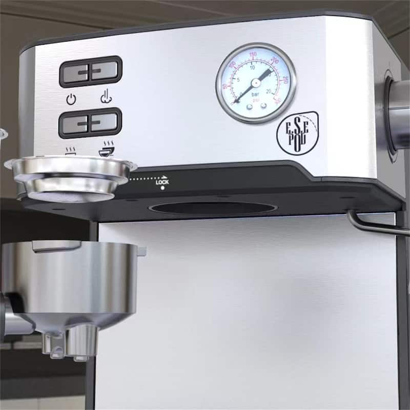20 Bar Professional Espresso Machine with Milk Frother, ESE Pod Compatible