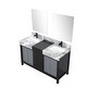 preview thumbnail 33 of 157, Lexora Zilara Bathroom Vanity Complete Set in Black and Grey with Faucet