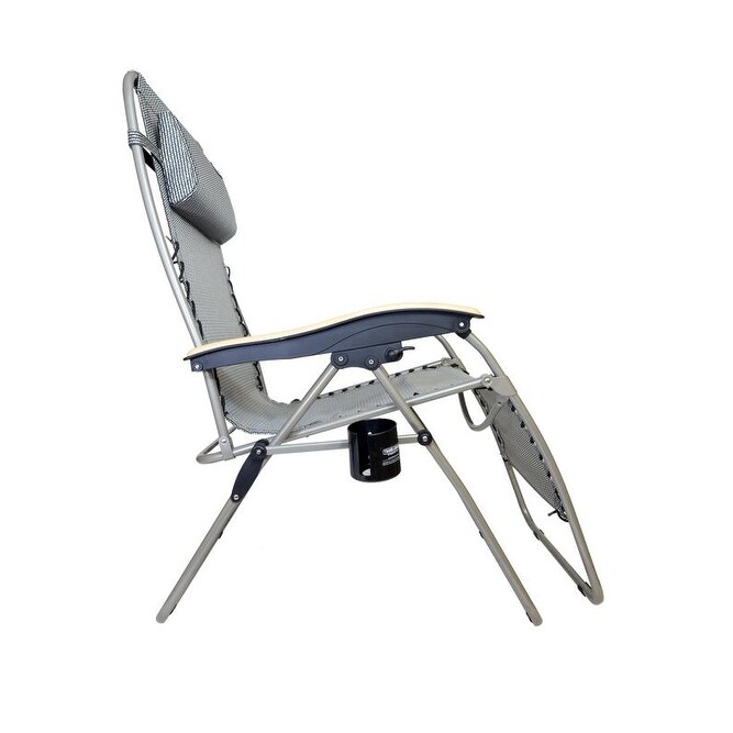 TravelChair Zero Gravity Reclining Lounge Chair Salt Pepper