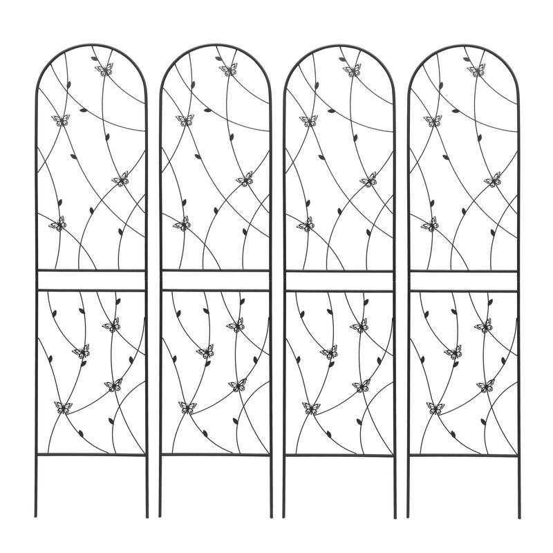 2 Pack Metal Garden Trellis Rustproof Trellis for Climbing Plants Outdoor Flower Support