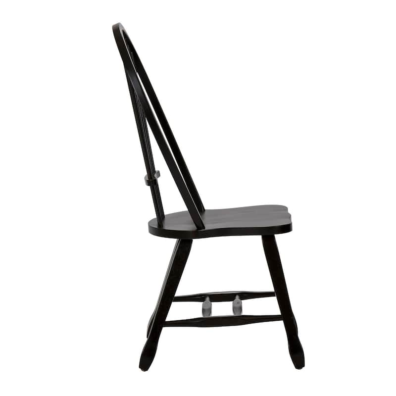 Treasures Rustic Black Sheaf Back Dining Chair (Set of 2)