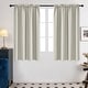 preview thumbnail 41 of 85, Deconovo Solid Rod Pocket Curtain Panel Pair, Set of 4 Panels 42x45 Inch - Light Beige