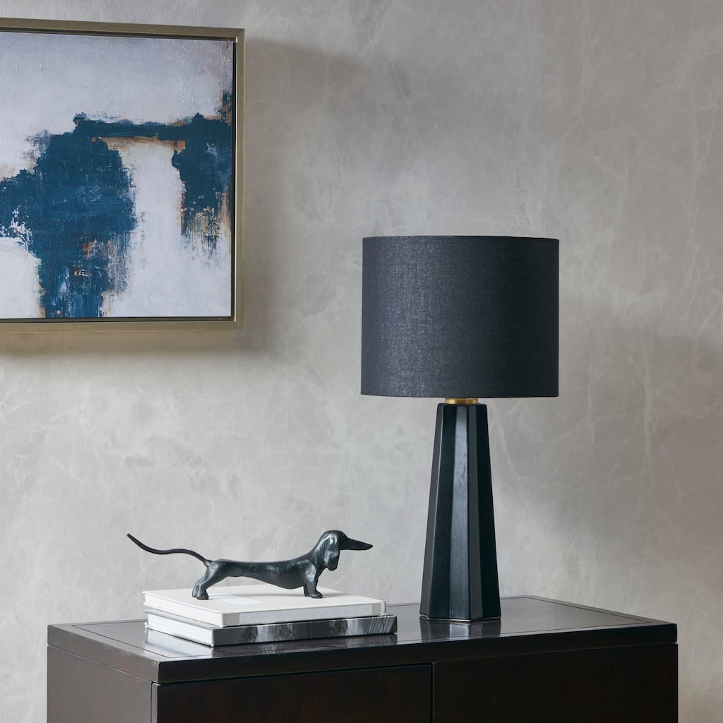 INK+IVY Athena Geometric Ceramic Table Lamp