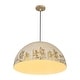 preview thumbnail 6 of 12, European Artisanal Antique Gold Patina Iron Oversized Dome Pendant