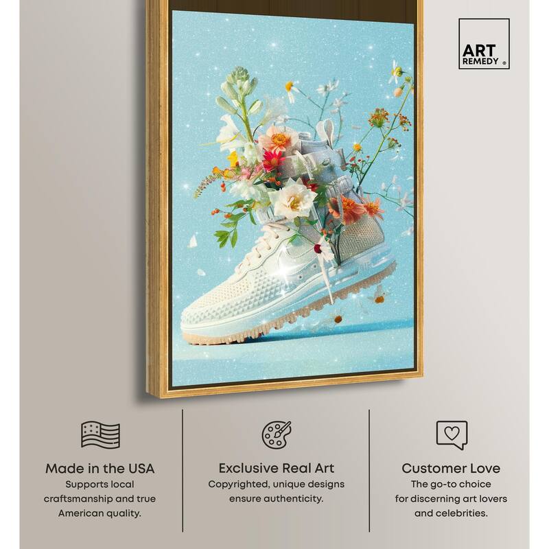 Light Sneaker Bouquet Canvas by Art Remedy