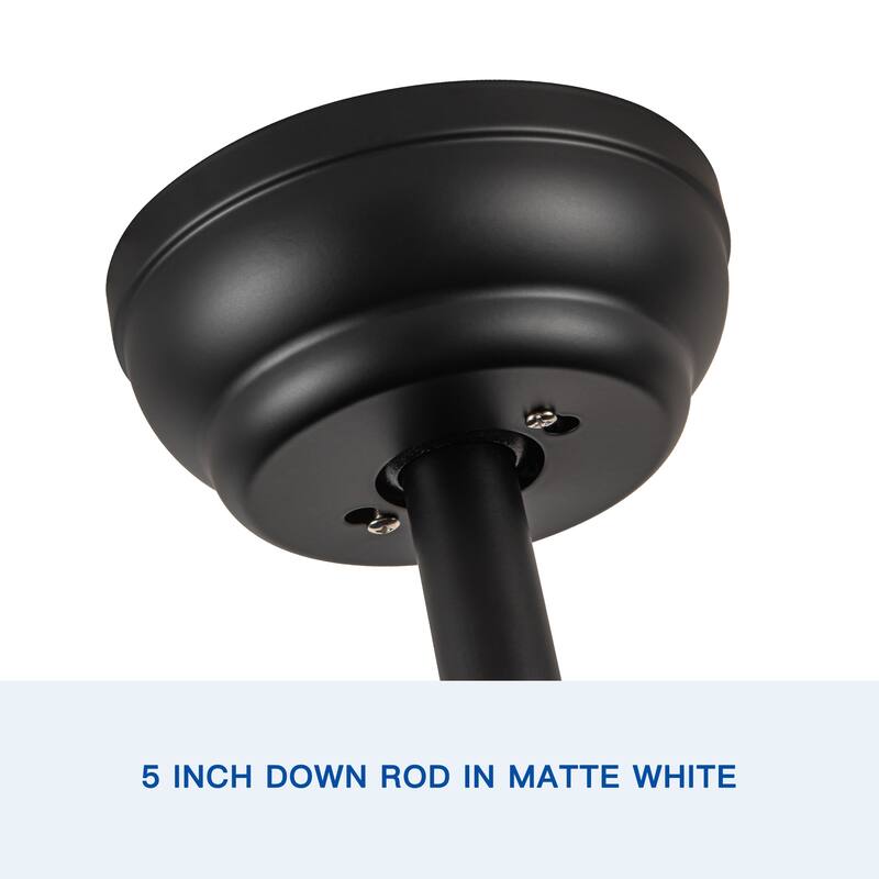 44" Intergrated LED Ceiling Fan with Black ABS Blade