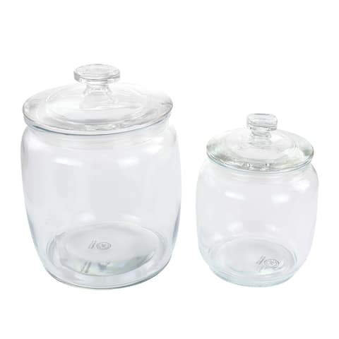 Martha Stewart 4 Piece 2.1, 1 Quart Glass Canister Set