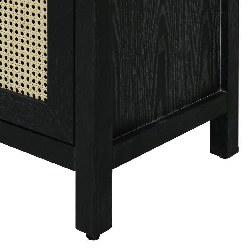 Bohemian Style Rattan Buffet Storage Cabinet