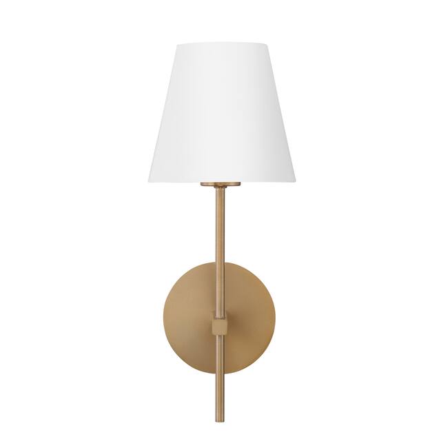 Xavier 1 Light Vibrant Gold Wall Mount - 6'' W x 15'' H x 7'' D