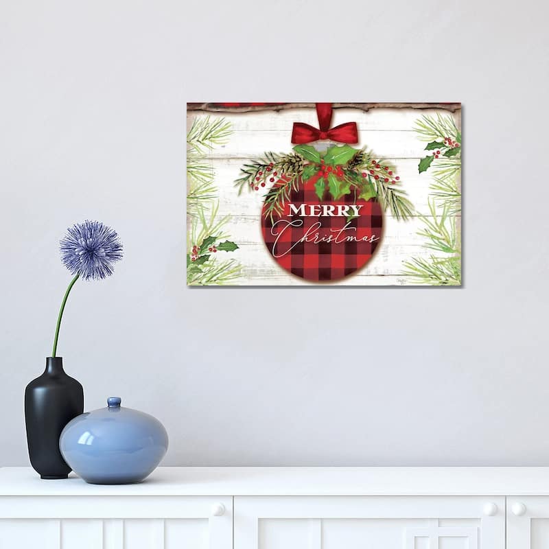iCanvas "Merry Christmas Ornament" by Mollie B. Canvas Print - 12x18x1.5