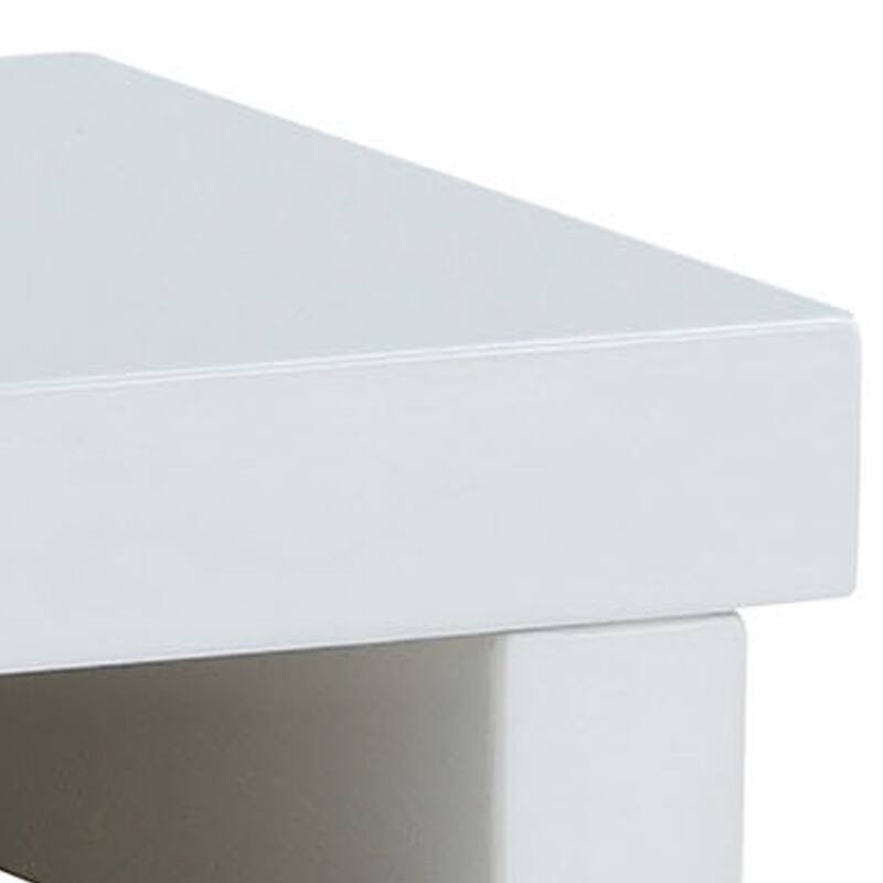 White Finish 23.25 in. W Nightstand with Sturdy Hardware and Ample Storage