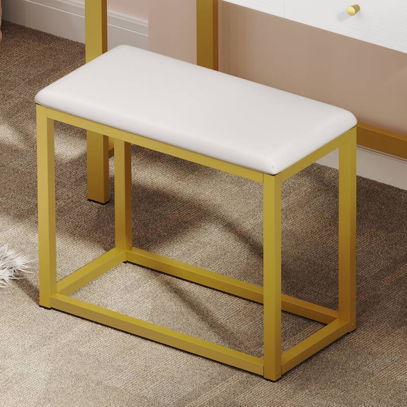 39"W Makeup Vanity Set with Lighted Mirror & Hidden Storage