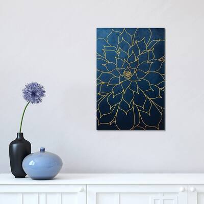 iCanvas "Navy Gold Succulent I" by Urban Epiphany Canvas Print