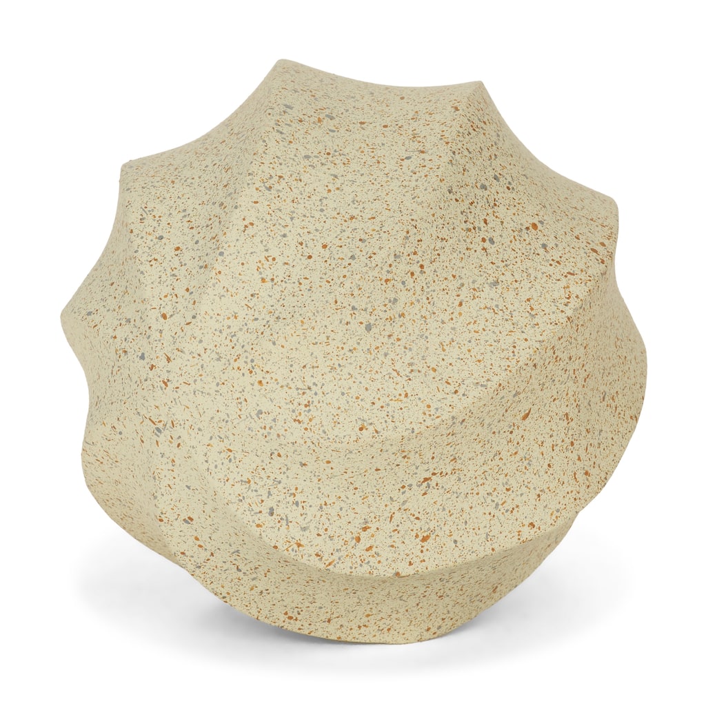 Imani Large / Small Sculptural Textured Beige Metal Decorative Orb Object