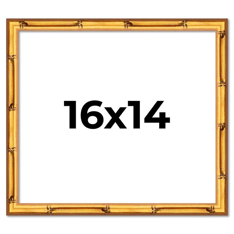 16x14 Frame Gold Bamboo Picture Frame - Complete Modern Photo Frame