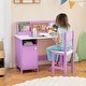 preview thumbnail 3 of 7, Kids Table and Chair Set for Arts, Crafts, Homework, Home School - 35.5" x 17.5" x 33.5" (L x W x H)