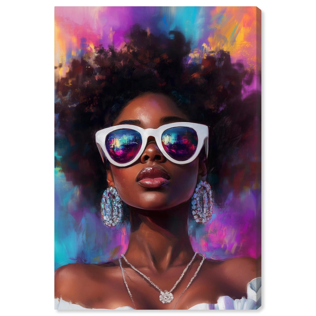 Bold Colorful Curls Canvas by Art Remedy, Gallery Wrapped